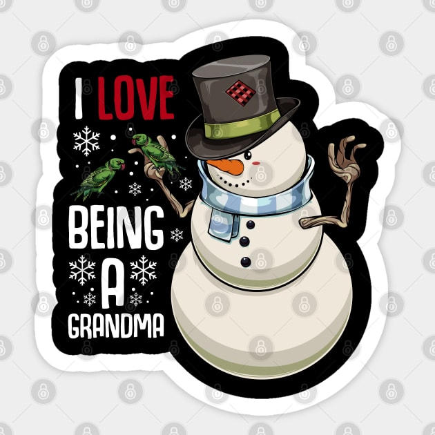 Snowman - I Love Being A Grandma - Xmas Sticker by Lumio Gifts